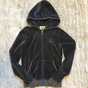Juicy Couture Velour Tracksuit Hoodie Gray Size L